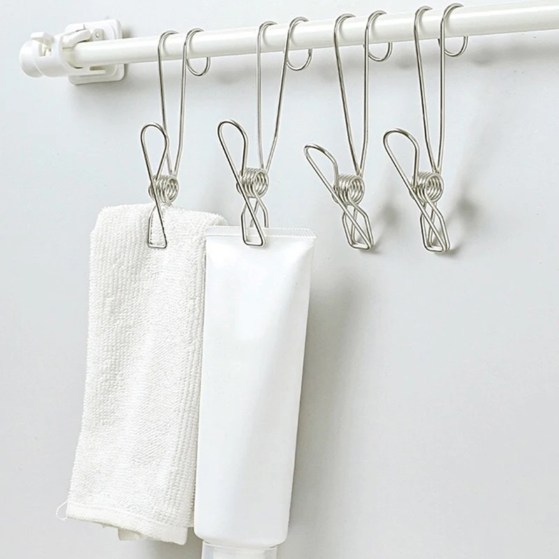 Gancho pinza acero inoxidable 2pcs