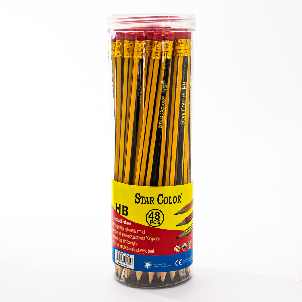 Lapiz con borrador Star 48pc