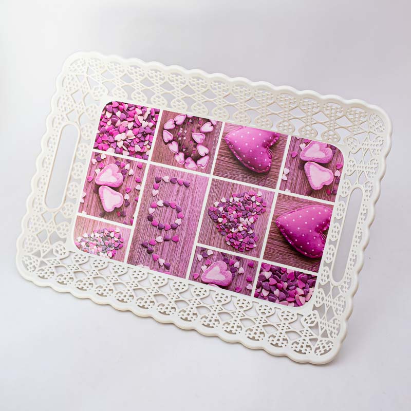 Bandeja rectangulo con diseños 45*32cm