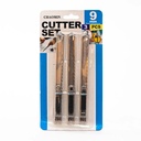 Trincheta de metal 3 piezas 9mm