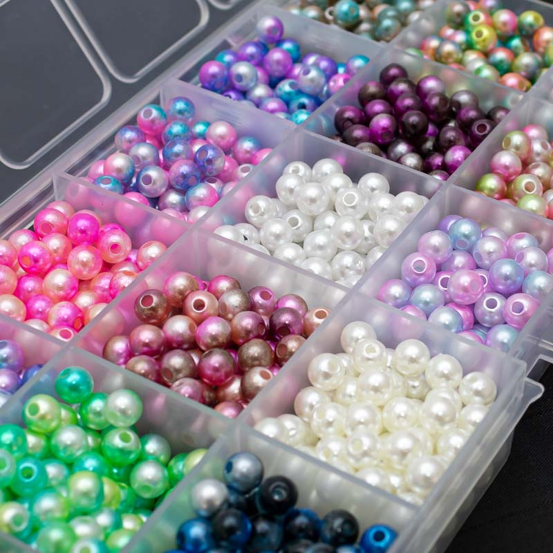 Set de cuenta perla 6mm 15 divisiones