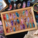 Sticker pvc diseño de pluma 40pc