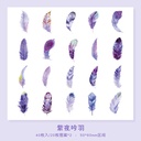 Sticker pvc diseño de pluma 40pc
