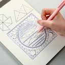 Regla de dibujo multifuncional