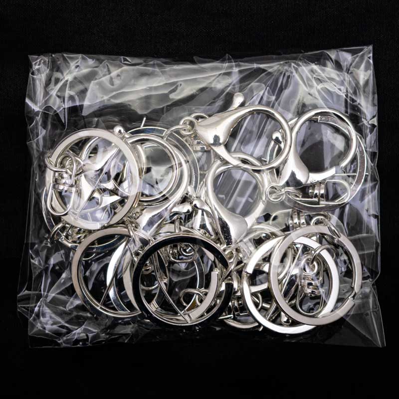 Accesorio para llavero plateado10 piezas