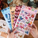 Sticker de mariposas y flores pvc