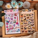 Sticker de mariposas y flores pvc