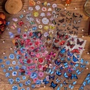 Sticker de mariposas y flores pvc