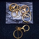 Accesorio llavero con gancho dorado 5pc