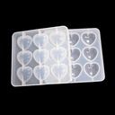 Molde de silicona diseño corazones 12.8*12cm
