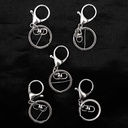 Accesorio llavero con gancho plateado 5pc