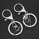 Accesorio llavero con gancho plateado 5pc