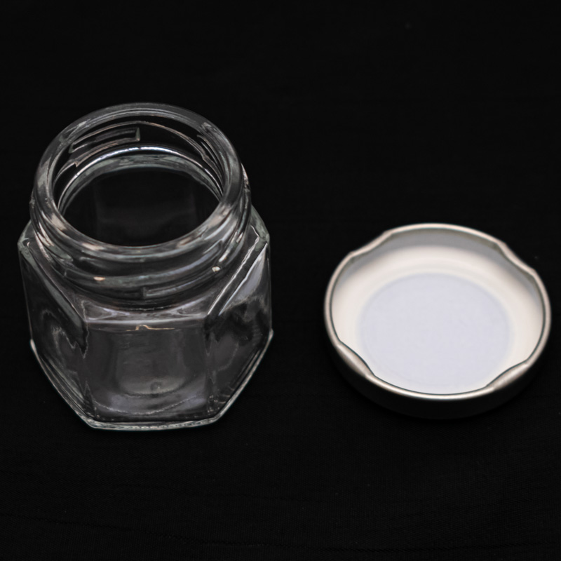 Frasco de vidrio hexagonal 50ml