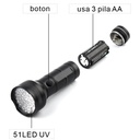 Linterna led Ultra Violeta 50led