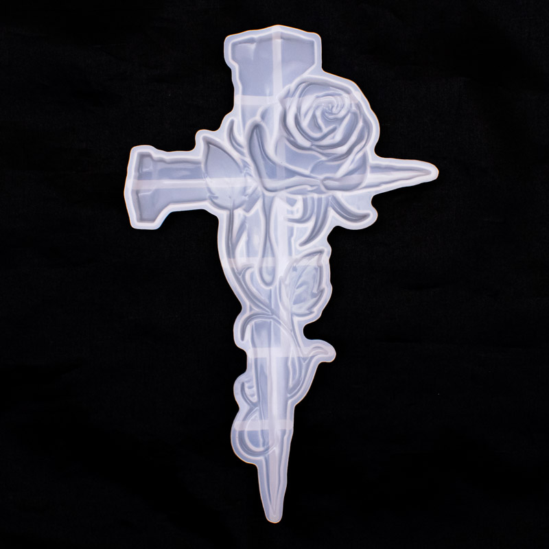 Molde de silicona rosa con cruz 25.7*16.4cm
