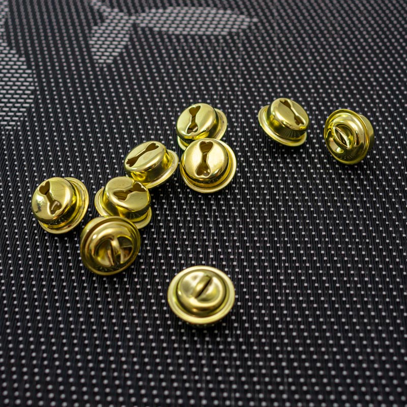 Campana enchapado dorado 16mm 50 piezas