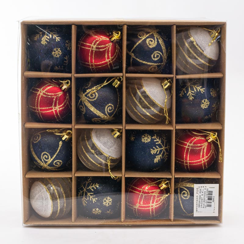 Pelota de navidad colgante 16pc