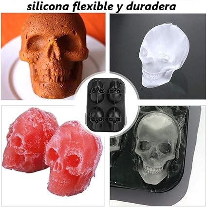 Molde de silicona para hielo calavera 11.6*8.5cm