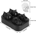 Molde de silicona para hielo calavera 11*7.5cm