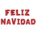 Globo letra feliz navidad