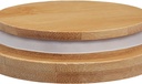 Frasco de vidrido con tapa de madera 15*8cm