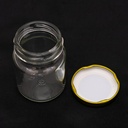 Frasco de vidrio tapa dorada 6.3cm 75ml