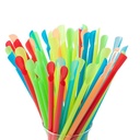 Pajita con cucharita 20cm 100 Uds.
