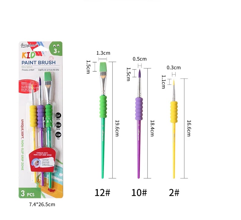 Set de pinceles infantil 3pc GIORGIONE