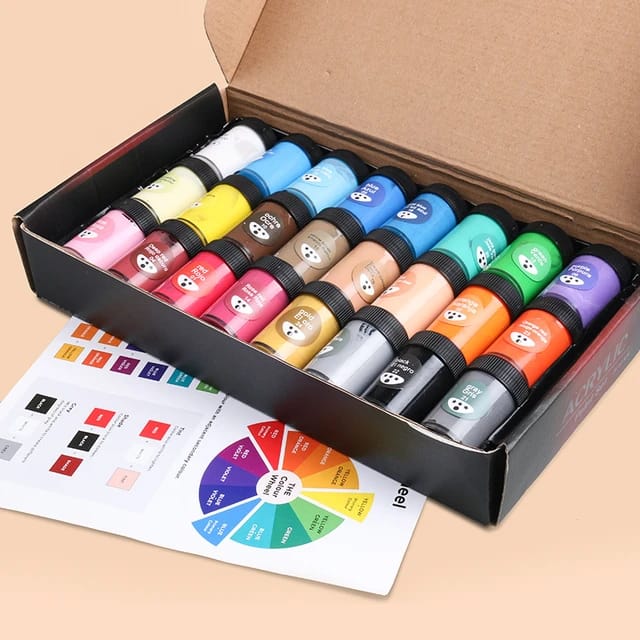 Pintura acrilica 25ml 24pc 6 pinceles GIORGIONE