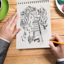 Papel para dibujo premiun A4 30 hojas