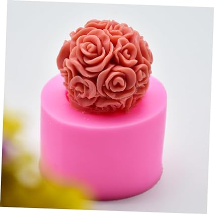 Molde de silicona bola de rosa  4.5*6.2cm