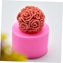 Molde de silicona bola de rosa  4.5*6.2cm