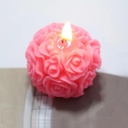 Molde de silicona bola de rosa  4.5*6.2cm