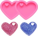 Molde de silicona dije de corazon 5.2*5.3cm