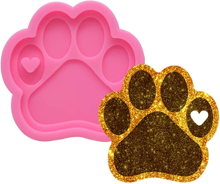 Molde de silicona colgante pata de perro 8*8cm