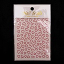 Sticker de corazon borde rojo
