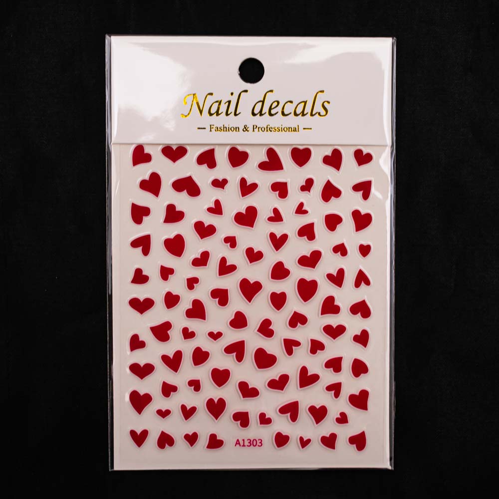 Sticker de corazon rojo borde blanco