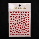 Sticker de corazon rojo borde blanco