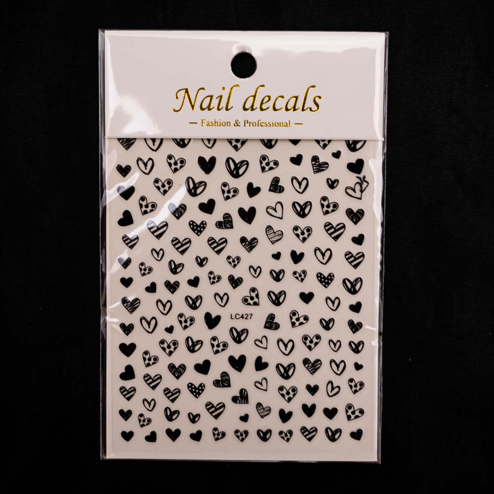 Sticker de corazon negro