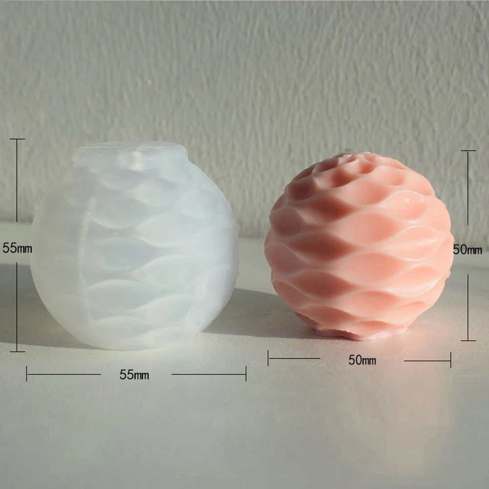Molde de silicona esfera 5*5.5cm 2pc