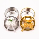 Cajita de metal con flor 7.5cm