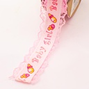 Cinta baby shower con encaje 2.5cm
