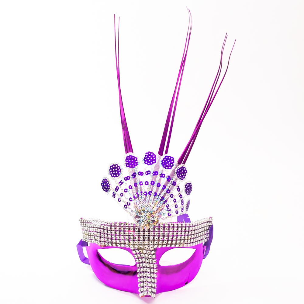 Mascara de carnaval con pluma