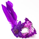 Mascara de carnaval con plumas