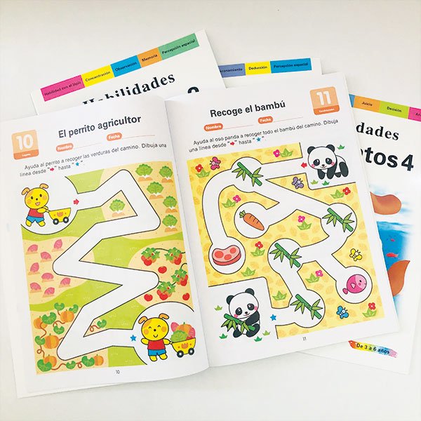 Cuaderno para pintar LABERINTOS 1,2,3,4