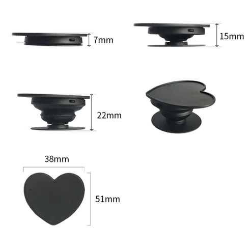 Soporte para smartphone forma corazón negro