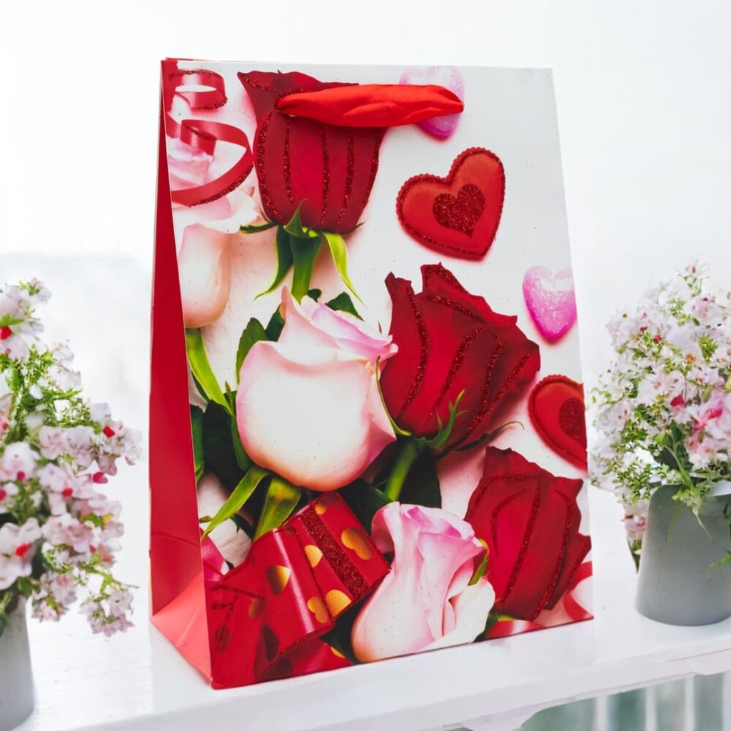 Bolsa para regalo diseño de rosas