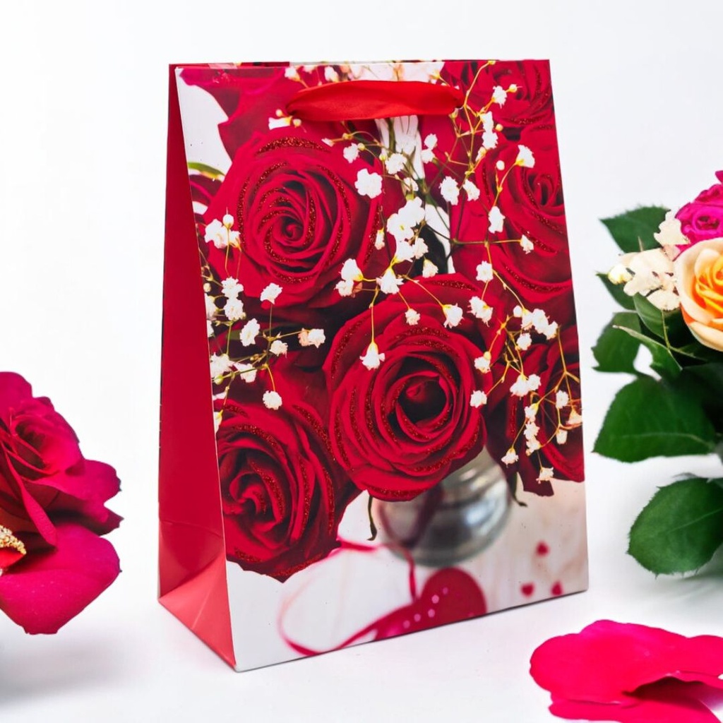 Bolsa para regalo diseño de rosas