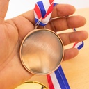 Medalla metalica con bandera (puesto 1.2.3)