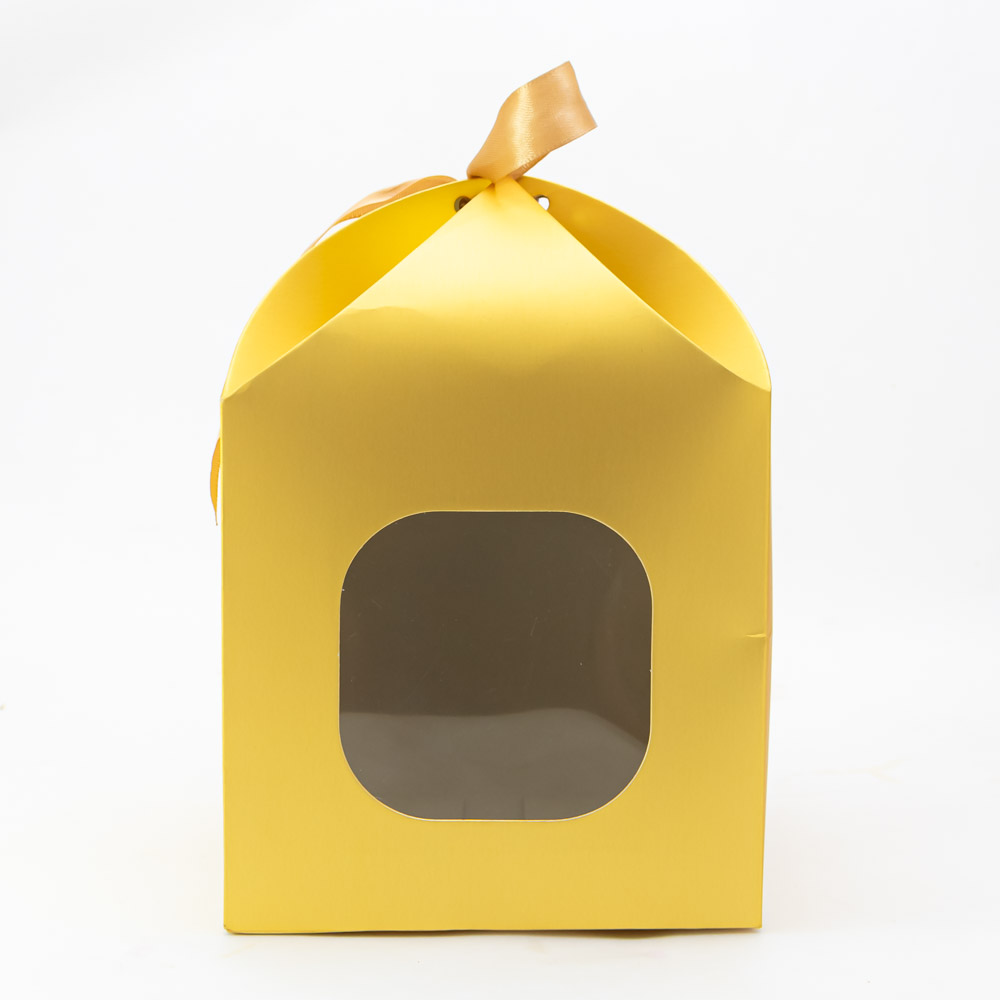 Caja oro con moño 18*14*14cm 12 piezas